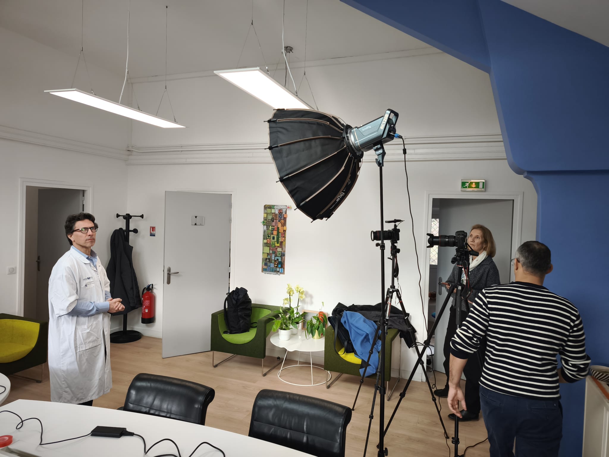 En plein tournage